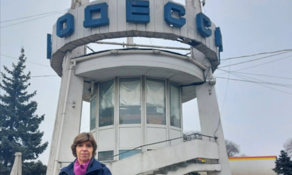 UNE MINISTRE FRANCAISE A ODESSA